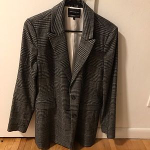 something navy plaid blazer